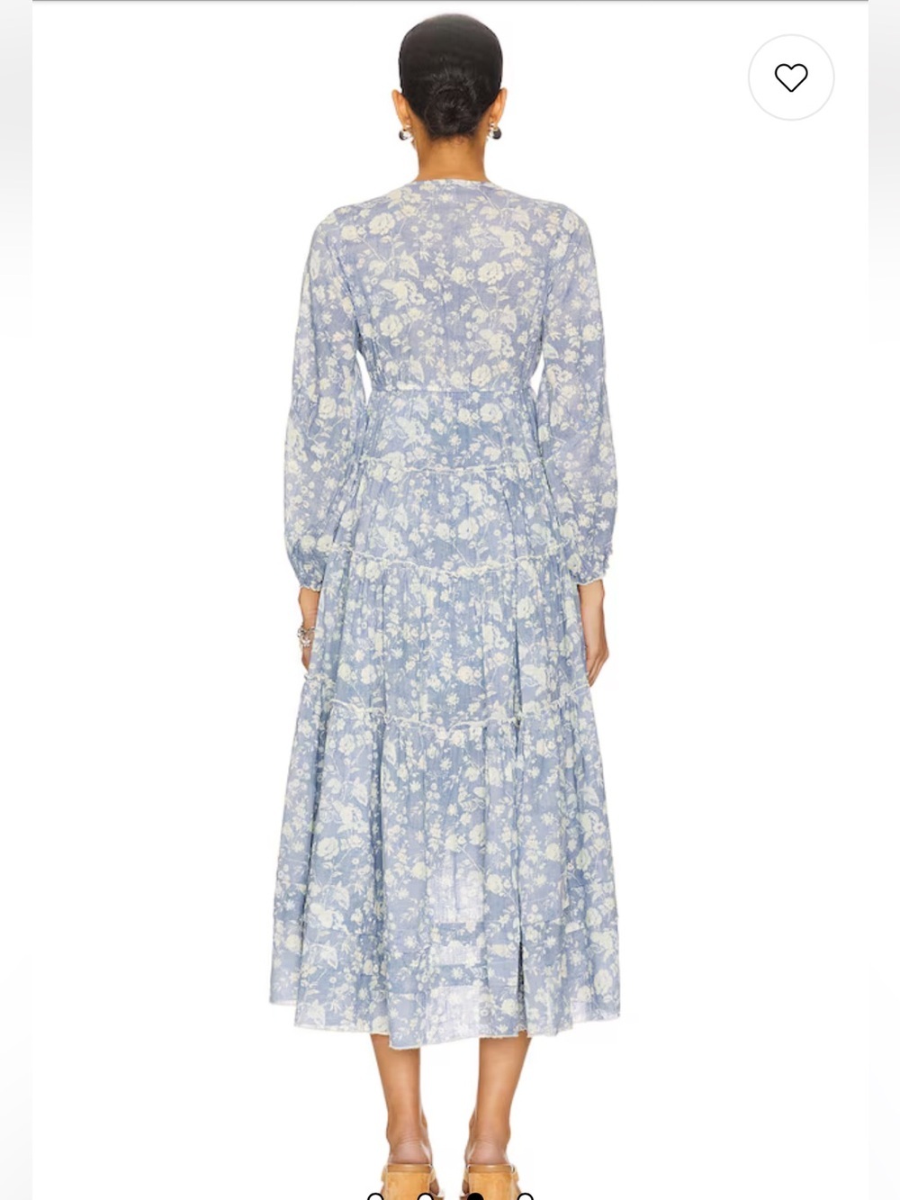 Free People Pappiet Midi Dress in Bluebell Combo, Size XL - Picture 4 of 4